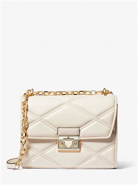 michael kors serena small|Serena Small Quilted Faux Leather Crossbody Bag .